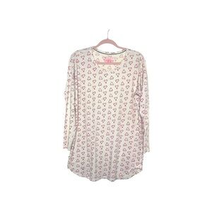 VICTORIA’S SECRET White & Red Hearts Nightshirt M